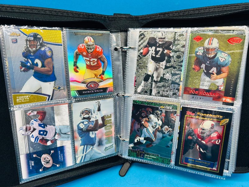 Photo 15 of 687138… final sale no returns/refunds 144 mixed holo, chrome, foil  football cards in binder 