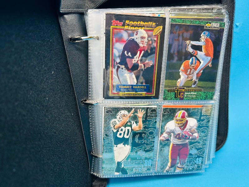 Photo 18 of 687138… final sale no returns/refunds 144 mixed holo, chrome, foil  football cards in binder 