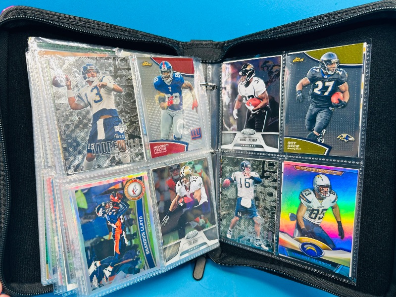 Photo 6 of 687138… final sale no returns/refunds 144 mixed holo, chrome, foil  football cards in binder 