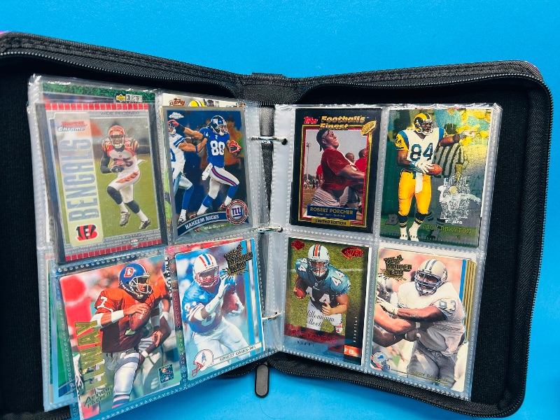 Photo 8 of 687138… final sale no returns/refunds 144 mixed holo, chrome, foil  football cards in binder 