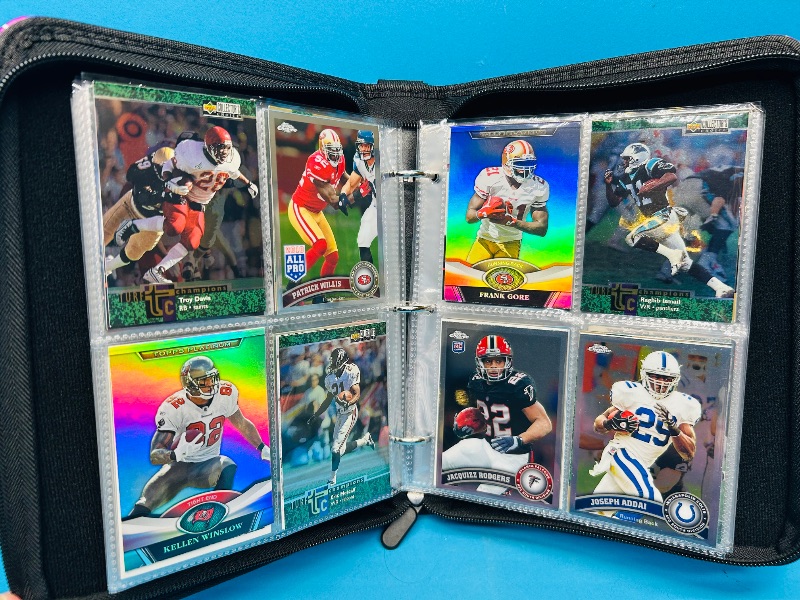 Photo 9 of 687138… final sale no returns/refunds 144 mixed holo, chrome, foil  football cards in binder 