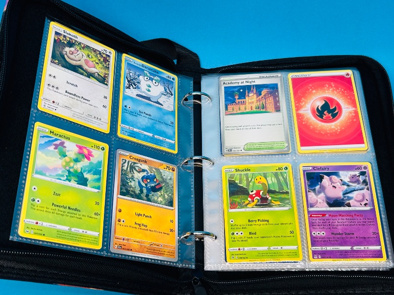 Photo 1 of 687140… final sale no returns/refunds 120 mixed Pokemon cards in binder 