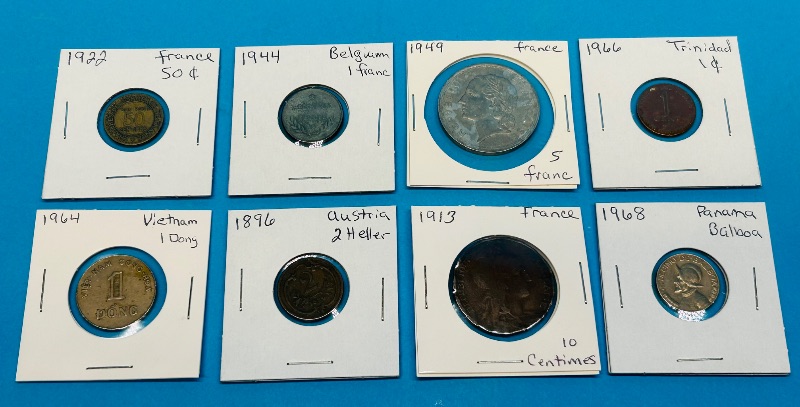 Photo 1 of 687143… 8 circulated foreign coins 