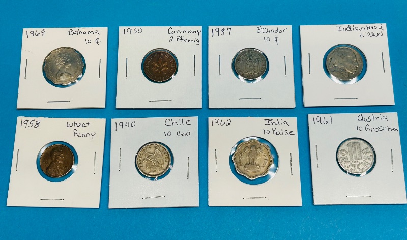 Photo 1 of 687146… 8 circulated foreign coins 