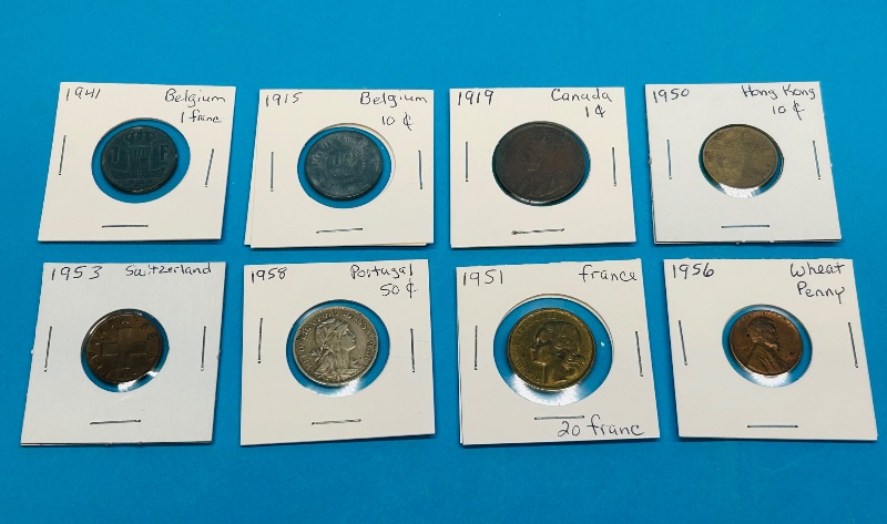 Photo 1 of 687147… 8 circulated foreign coins 