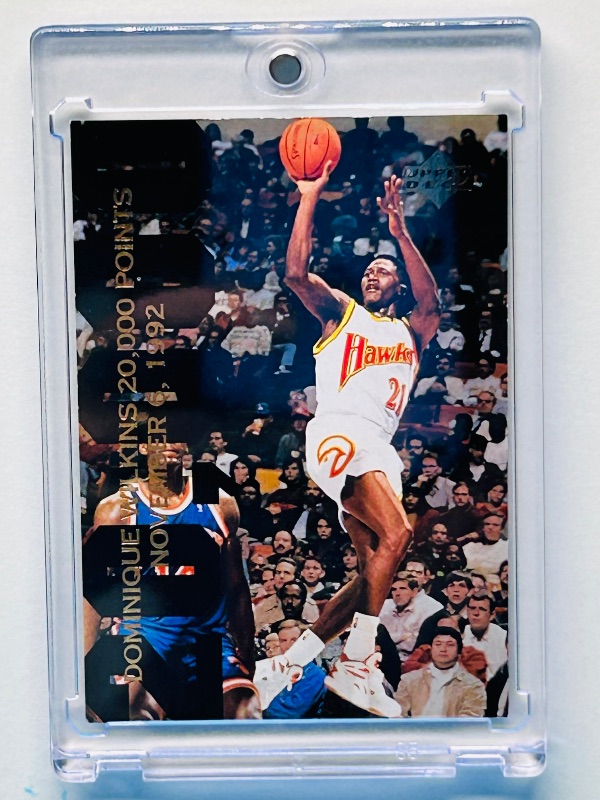 Photo 2 of 687185…Upper Deck Michael Jordan/Dominique Wilkins card SP 2 in hard plastic case