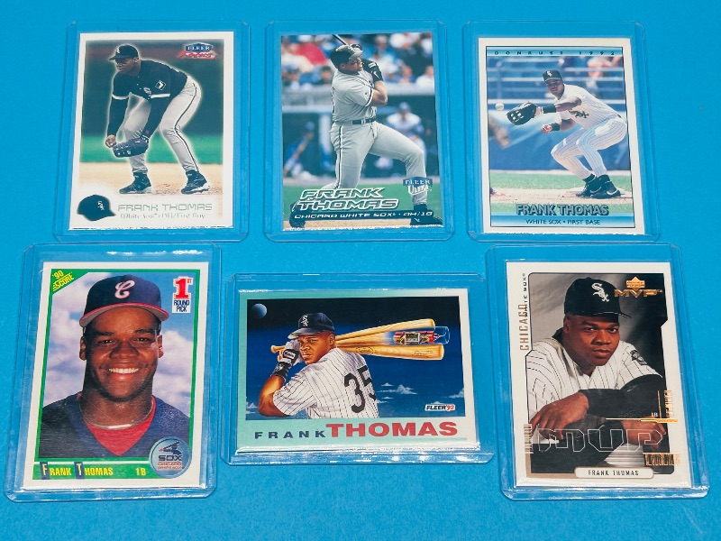 Photo 1 of 687194…Frank Thomas cards  in hard plastic sleeves -1Rookie 