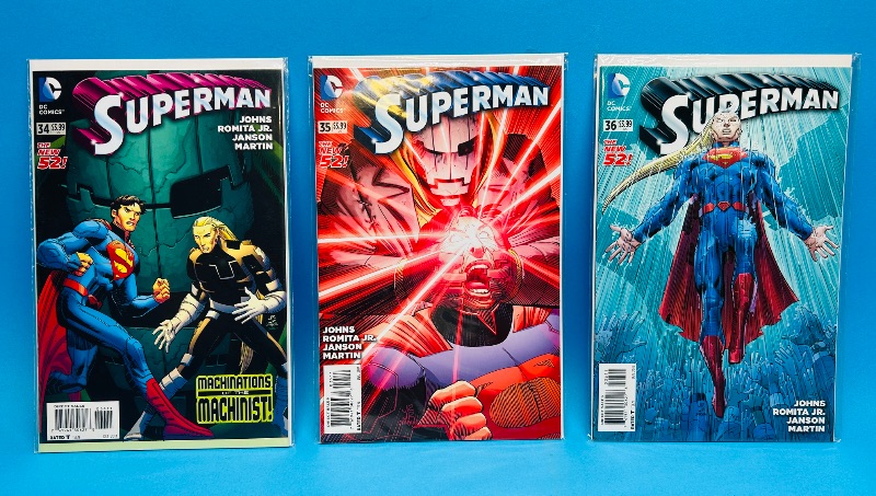 Photo 1 of 687223…3 Superman  comics in plastic sleeves 