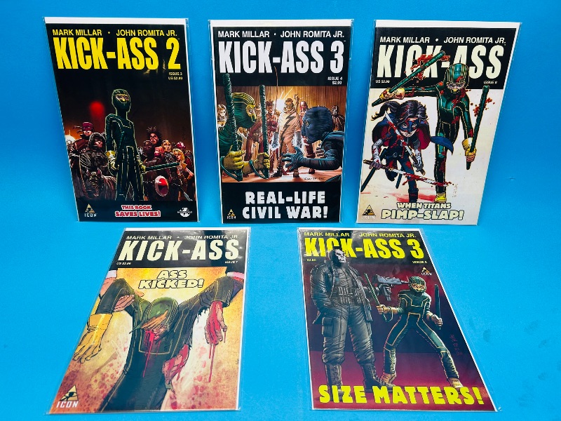 Photo 1 of 687234…5 Kick-ass comics in plastic sleeves 