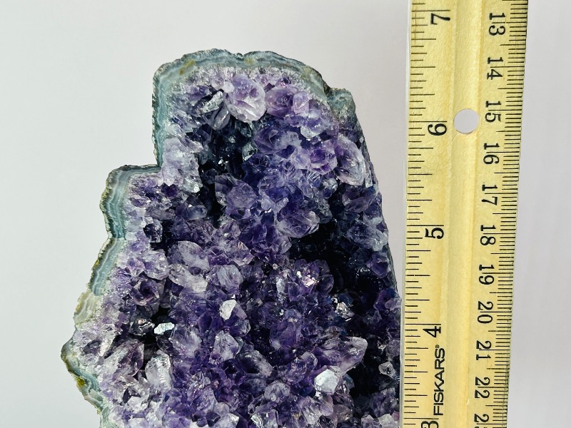 Photo 3 of 687299…6” amethyst crystal rock on stand -height includes display stand