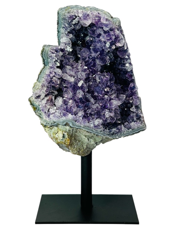 Photo 1 of 687299…6” amethyst crystal rock on stand -height includes display stand