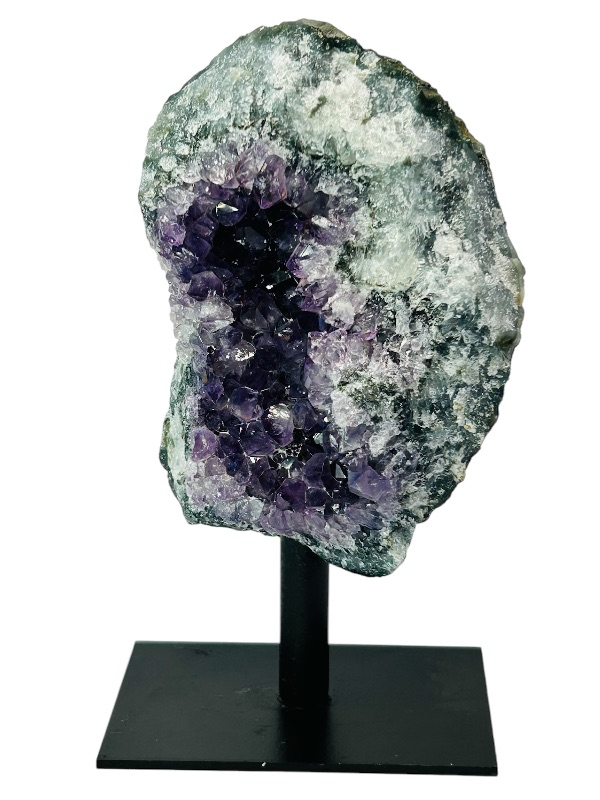 Photo 1 of 687300…5.5”  amethyst crystal rock on stand -height includes display stand