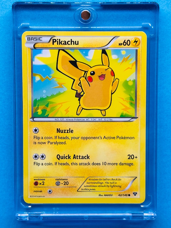 Photo 1 of 687311…Pokémon pikachu card in hard plastic case