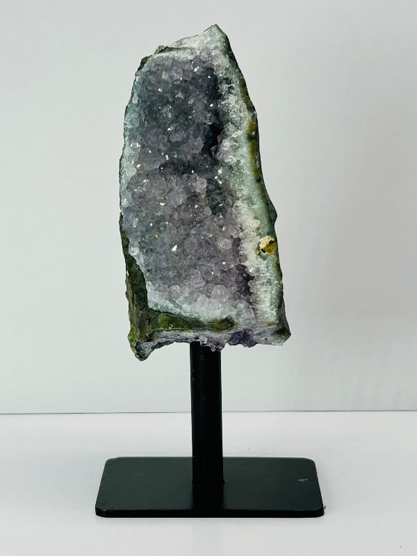 Photo 2 of 687319…6” amethyst crystal rock on stand -height includes display stand 