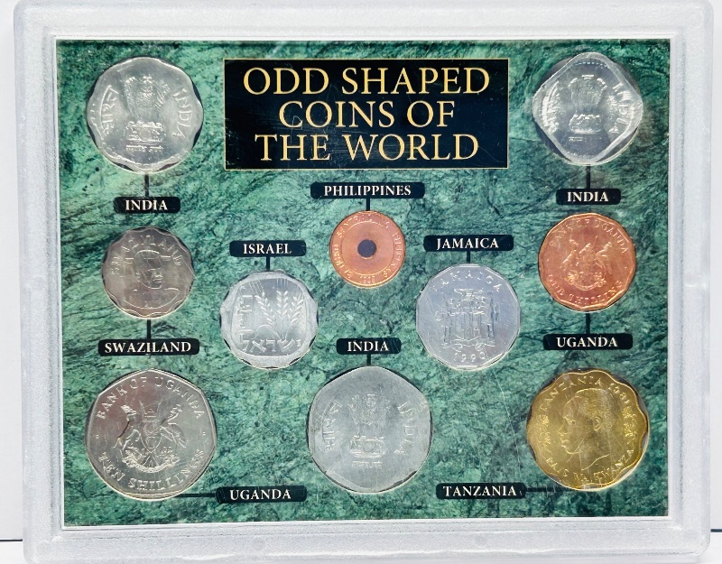 Photo 1 of 687336…Odd shaped coins of the world collection with COA