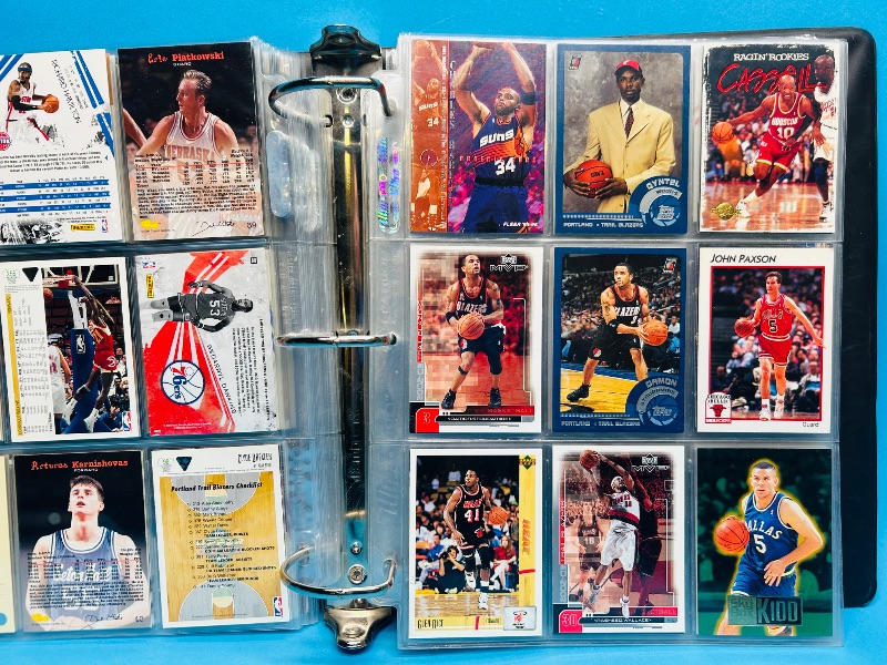 Photo 14 of 687352…final sale no returns/refunds-252 mixed basketball cards in large binder