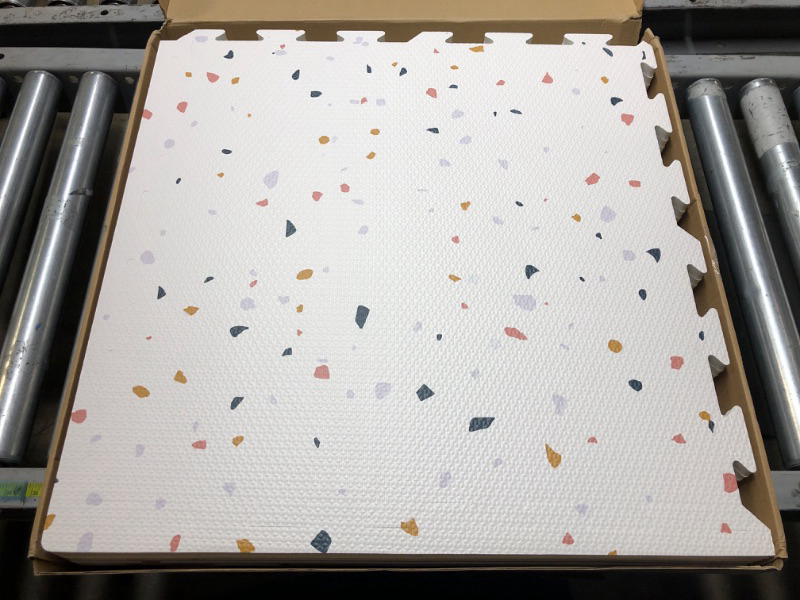 Photo 1 of 3 Sprouts Foam Puzzle Play Mat with Interlocking EVA Tiles for Toddlers, Babies and Kids in Terrazzo Palest Pink