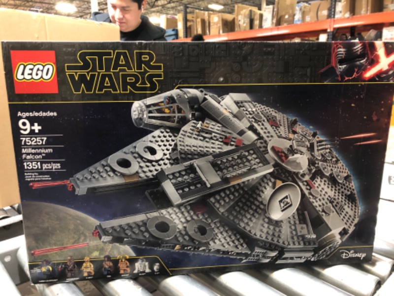 Photo 2 of LEGO Star Wars Millennium Falcon 75257 Starship Construction Set, with Finn, Chewbacca, Lando Calrissian, Boolio, C-3PO, R2-D2 and D-O, The Rise of Skywalker Collection Standard Packaging