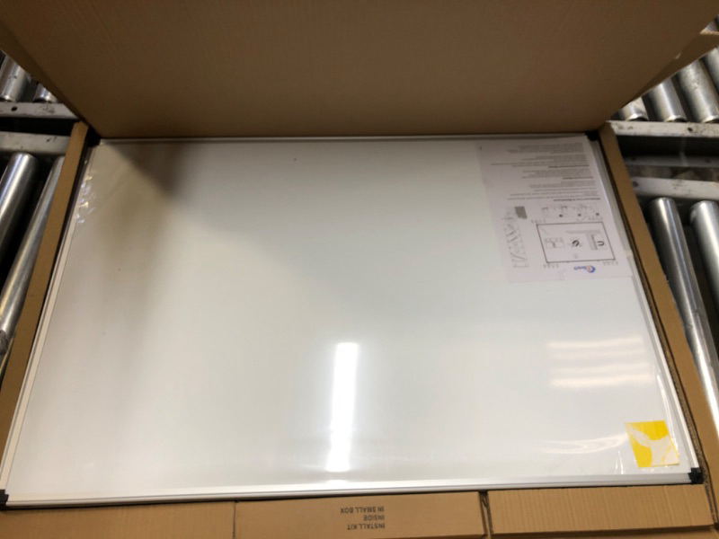 Photo 2 of XBoard Magnetic Dry Erase Board/Whiteboard, 36 X 24 Inches, Double Sided White Board,1 Dry Eraser & 3 Dry Erase Markers & 4 Push Pin Magnets 36" x 24"