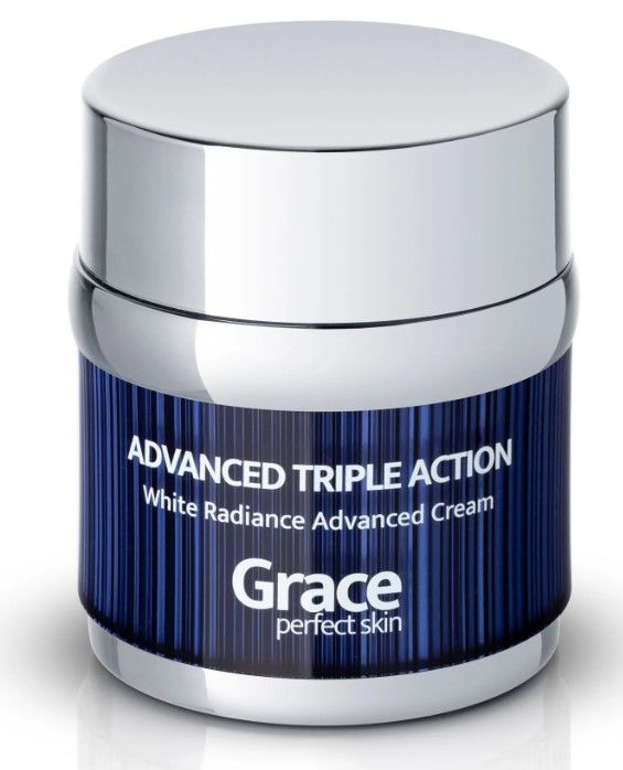 Photo 2 of Triple Action White Radiance Advanced Cream Combat Dullness Regulate Oil Production Vitamin C Collagen and Grape Seed Oil Reduce Dark Spots Even Skin Tone Youthful Glowing Skin New 