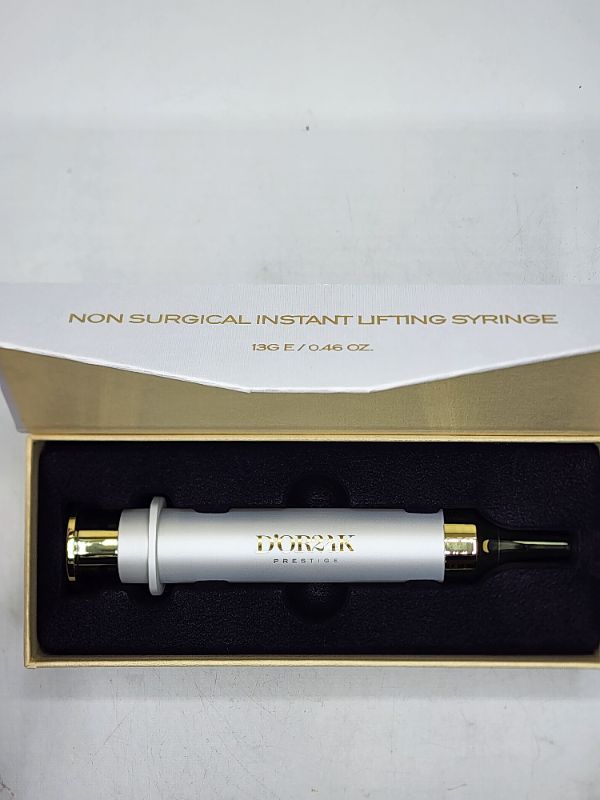 Photo 5 of Prestige Non Surgical Instant Lifting Syringe Cream Luxurious Anti Aging Cream Tighten Firm and Lift the Skin Reduce Fine Lines and Wrinkles In Face and Neck Lightweight Includes Vitamin E DMAE Stem Cell Aloe Vera Green Tea and Hyaluronic Acid New