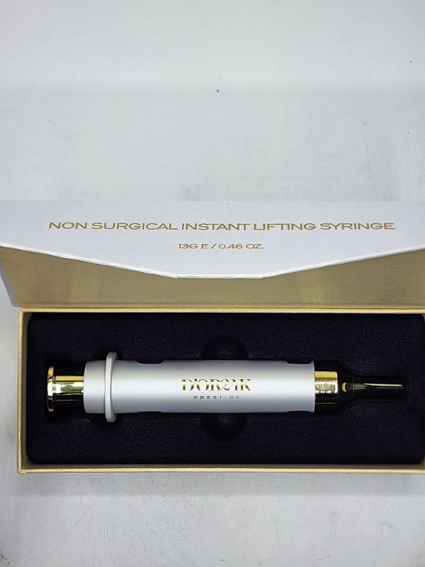 Photo 5 of Prestige Non Surgical Instant Lifting Syringe Cream Luxurious Anti Aging Cream Tighten Firm and Lift the Skin Reduce Fine Lines and Wrinkles In Face and Neck Lightweight Includes Vitamin E DMAE Stem Cell Aloe Vera Green Tea and Hyaluronic Acid New 