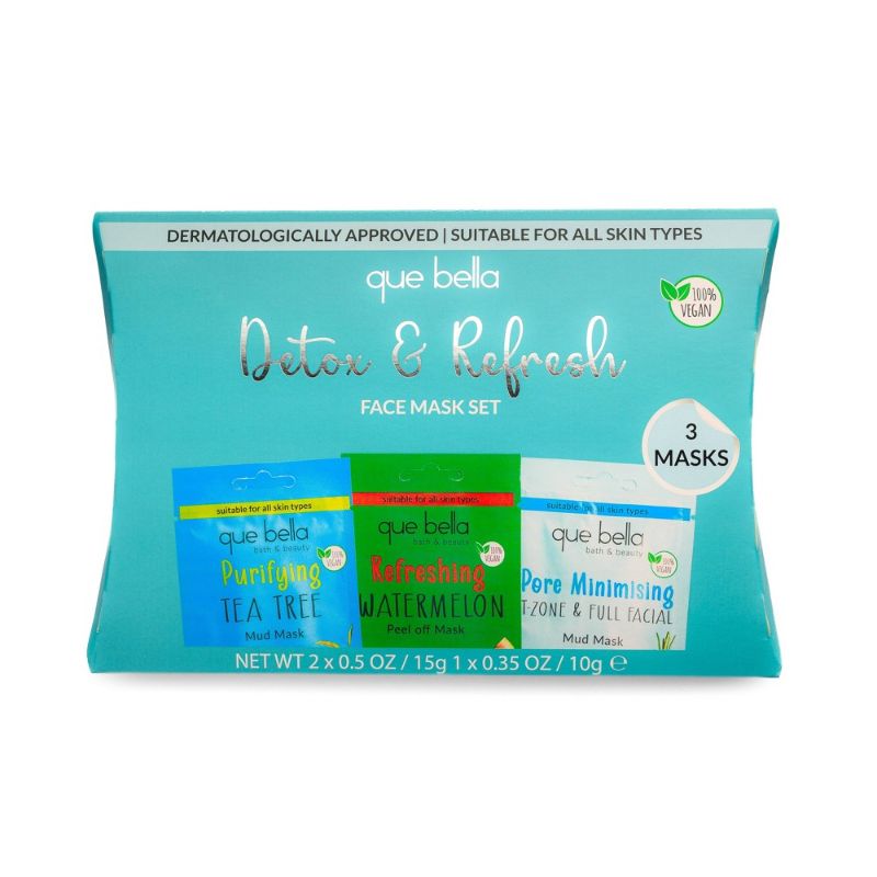 Photo 1 of  Holiday Detox & Refresh Pamper Pouch Pore Minimizing Face Mask Gift Set 