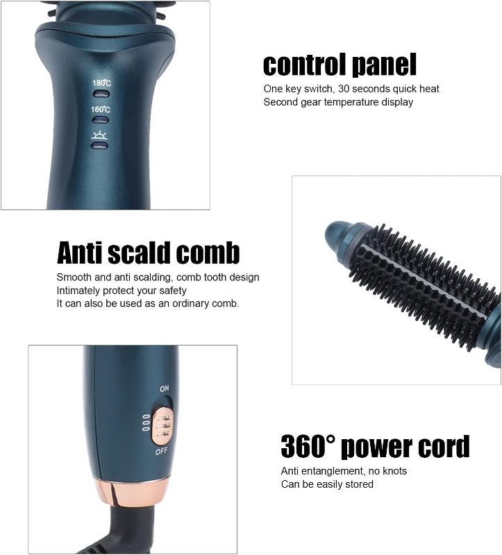 Photo 4 of Curling Iron, Smart Thermostatic Curling Brush Straight Curly Hair Dual Purpose