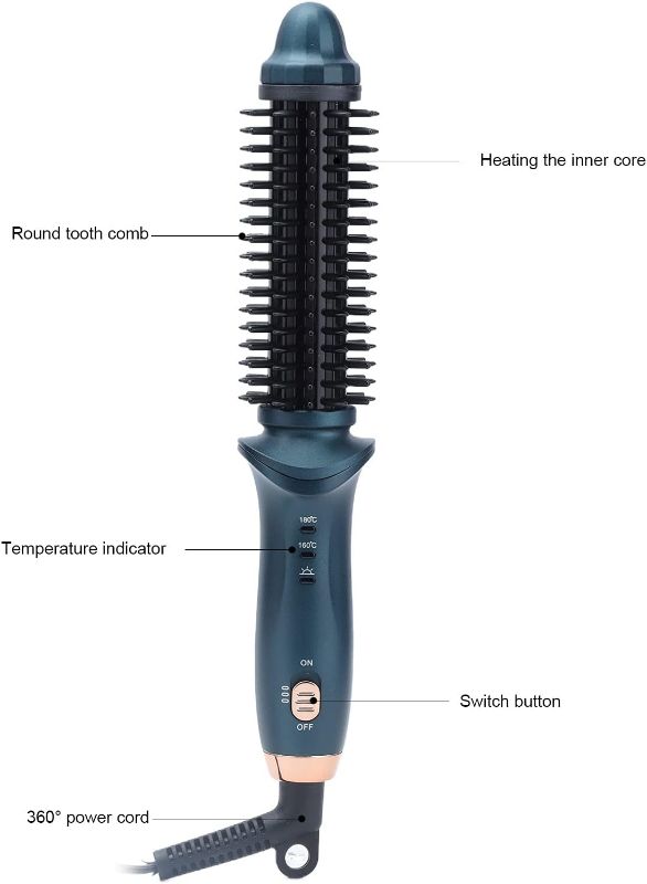 Photo 3 of Curling Iron, Smart Thermostatic Curling Brush Straight Curly Hair Dual Purpose