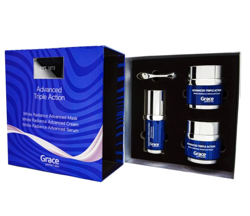 Photo 1 of Triple Action White Radiance Bundle is Anti Aging Tightens Brightens & Uplifts Deposits All Natural Ingredients Reducing Visible Flaws & Uneven Skin Tone New