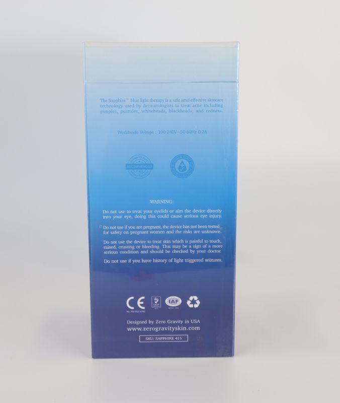 Photo 3 of Sapphire Blue Light Safe Effective Skincare Technology Clears Skin Topical Heat Eliminates Bacteria Revealing Healthier Complexion Increased Blood Flow Relieve Acne Symptoms Painless and Suitable for All Skin Types New 