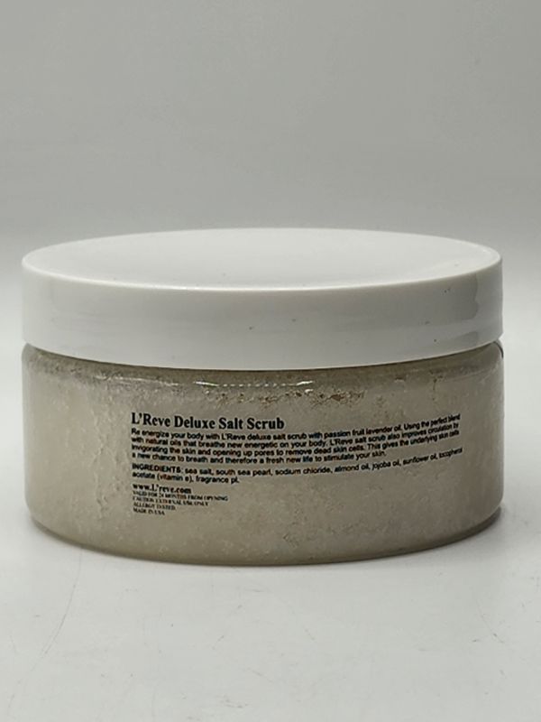 Photo 2 of Deluxe Exfoliating Salt Scrub Lemongrass South Sea Pearl Re-Energizes Skin By Removing Dead Cells Opening Pores & Cleansing Promoting Circulation Throughout The Body 9.8oz New