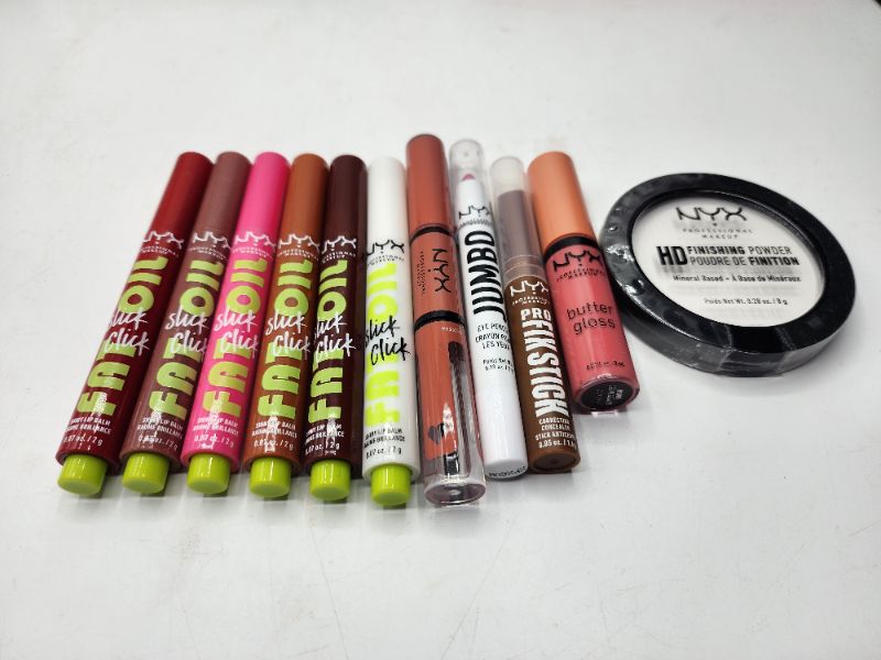 Photo 2 of 9 NYX Lipsticks 1 HD Finishing Powder 1 Eye Pencil & 1 Correcting Concealer New 