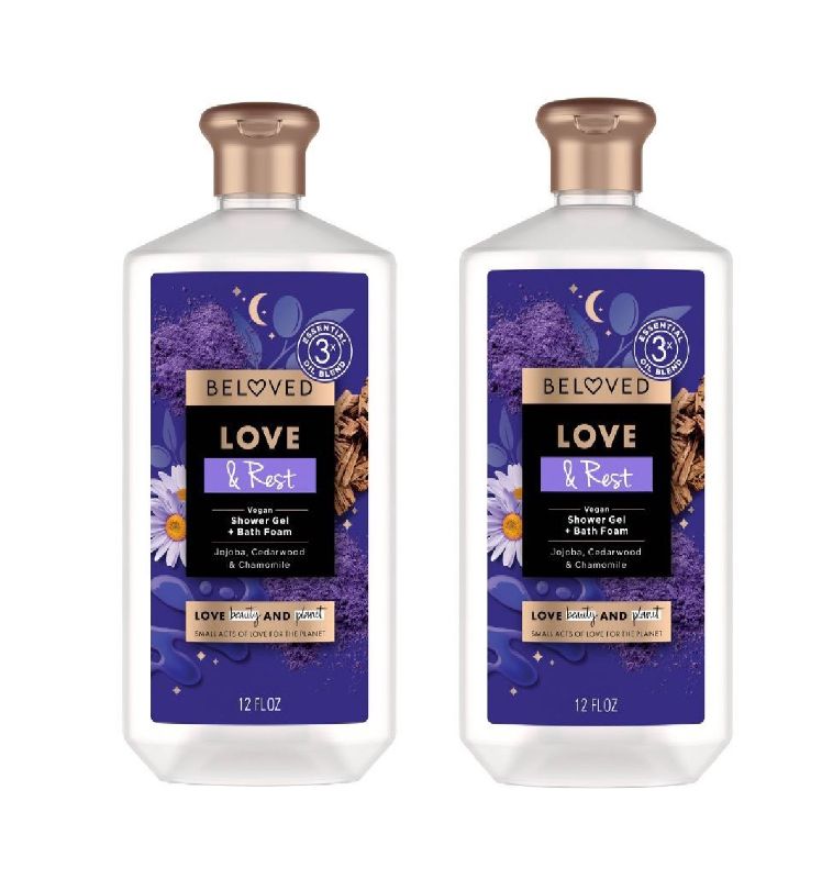 Photo 1 of Beloved Love & Rest Vegan Shower Gel & Bath Foam - Jojoba, Lavender, Cedarwood & Chamomile - 12 Fl Oz