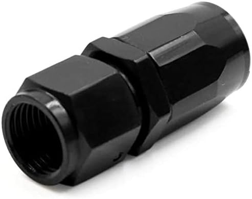 Photo 3 of 4Pcs 6AN Straight Swivel Hose End Fitting for Fuel Oil Line Aluminum Black (Straight)