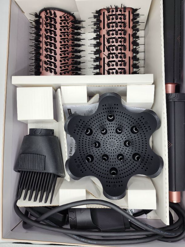 Photo 2 of Shark FlexStyle Air Drying & Styling System with 6-Piece Accessory Pack of Auto-Wrap Curlers, Curl-Defining Diffuser, Oval Brush, Paddle Brush , Concentrator, & Hair Dryer 