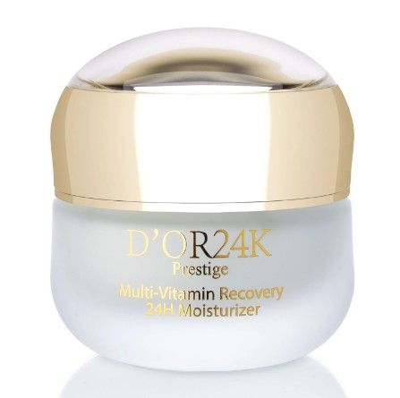 Photo 2 of 24k Gold Infused Multi Vitamin Recovery 24h Moisturizer Concentrated with Precious Metals Natural Collagen Production Younger Healthier Skin Green Tea Reduce Inflammation Improves Skin Elasticity Adds Suppleness to Skin New 