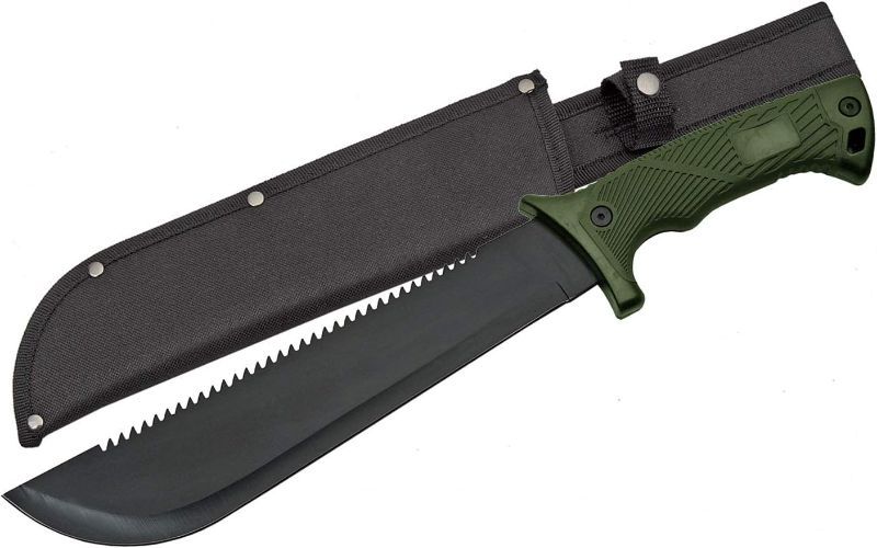 Photo 1 of 16" Military Style Field Hunter Survival Outdoor Saw Back Machete 10" Blade With Sheath 
