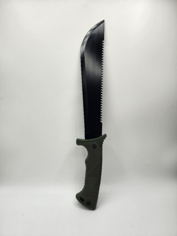 Photo 2 of 16" Military Style Field Hunter Survival Outdoor Saw Back Machete 10" Blade With Sheath 