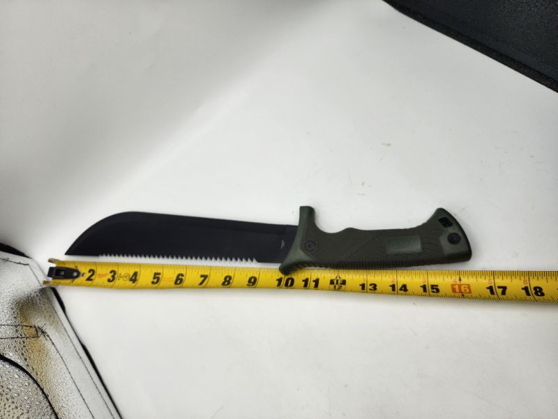 Photo 3 of 16" Military Style Field Hunter Survival Outdoor Saw Back Machete 10" Blade With Sheath 
