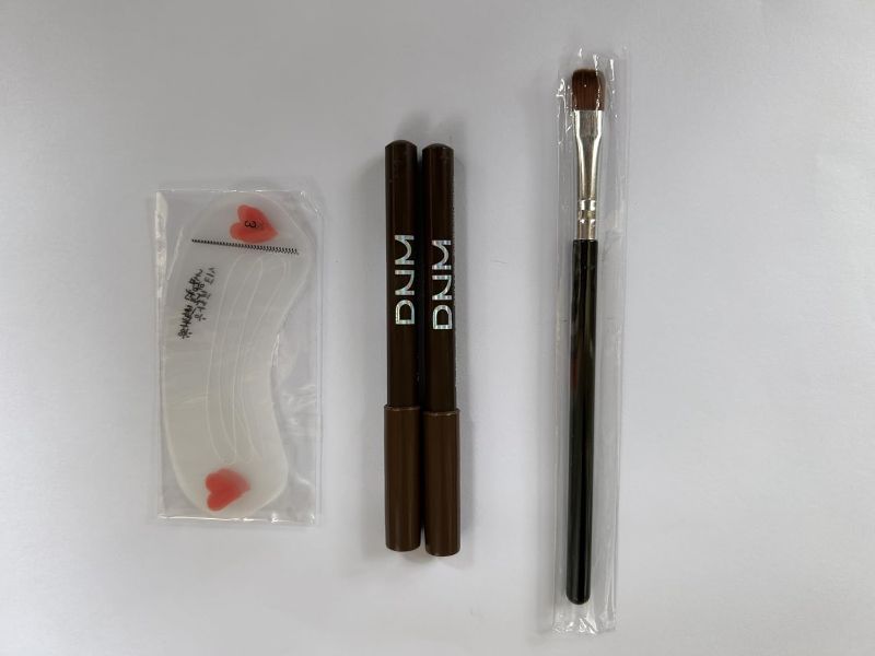 Photo 1 of 2 pack short eyebrow pencil with 1 pack eyebrow brush,1 pack eyebrow tool
