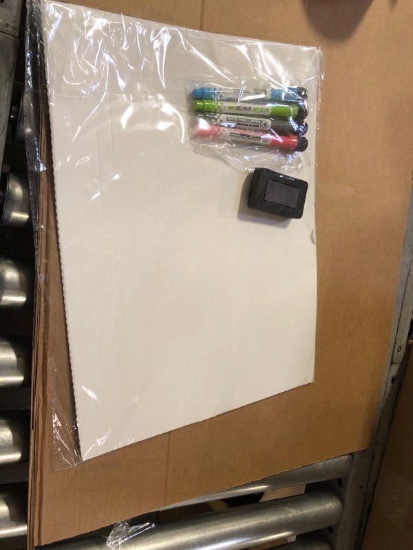 Photo 2 of Magnetic 16x12 Whiteboard-Calendar Monthly + 4 Pack Dry Erase Marker + Eraser Full Set for Kitchen Fridge - No Stains or Ghosts