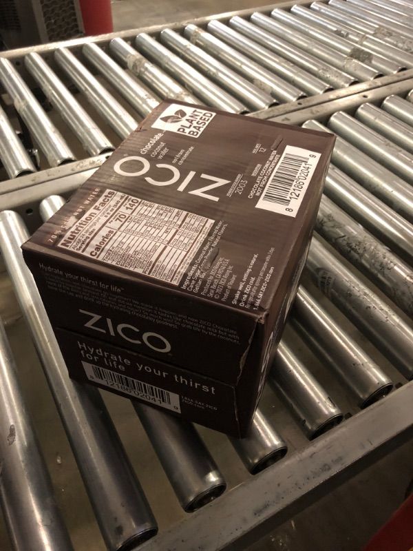 Photo 3 of ZICO Chocolate Coconut Water Drink - 12 Pack - Plant-Based, Gluten-Free - 500ml / 16.9 Fl Oz - Tastes like chocolate milk - Not From Concentrate