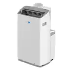 Photo 1 of 12,000 BTU Portable Air Conditioner Cools 600 Sq. Ft. with Dual Hose Inverter and SMART Wi-Fi in White
