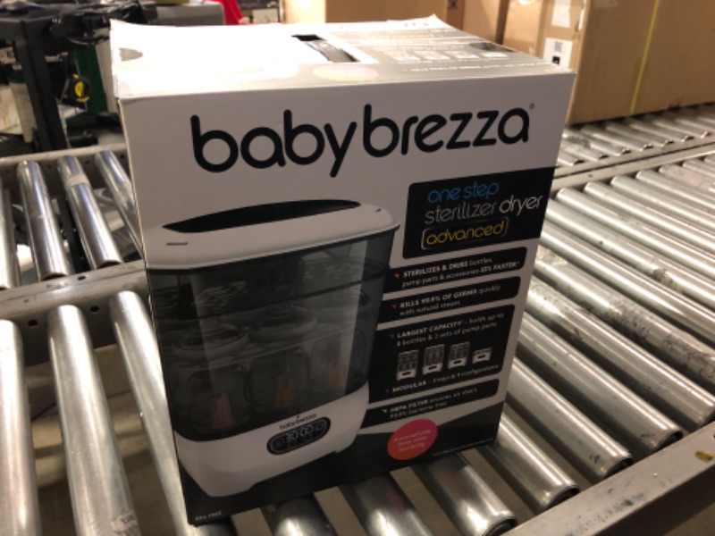 Photo 3 of Baby Brezza Baby Bottle Sterilizer and Dryer Advanced – Electric Steam Sterilization Machine – Universal Sterilizing for All Bottles: Plastic + Glass + Pacifiers + Breast Pump Parts - HEPA Filtration