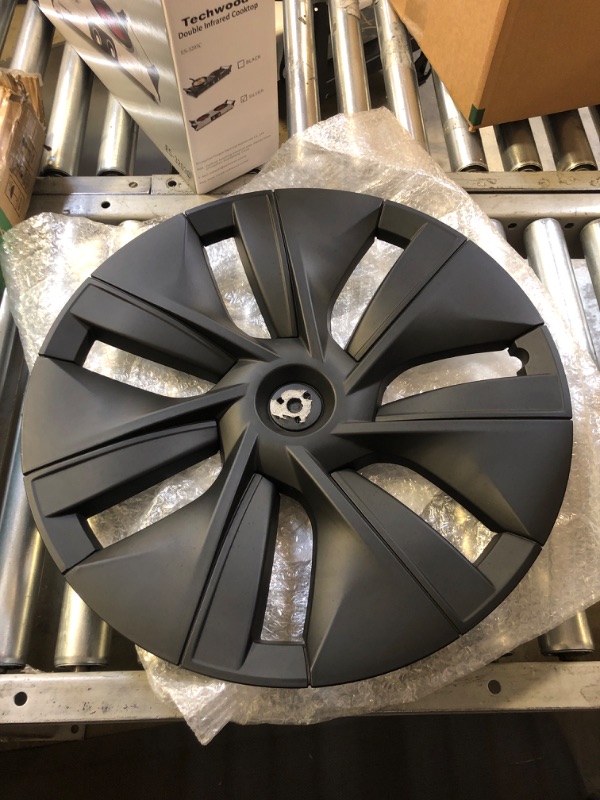 Photo 1 of Cwsk Tesla Model Y Wheel Cover Hubcaps for 19 Inch Model Y Wheel Accessories Gemini Style 2020-2023 Model Y Cover Replacement Gemini Style 4PCS