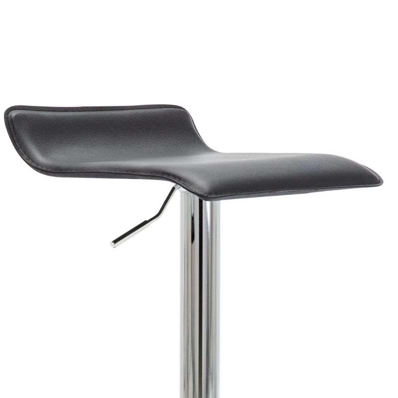 Photo 1 of Adjustable Height Swivel Bar Stool Modern Black Bar Chair