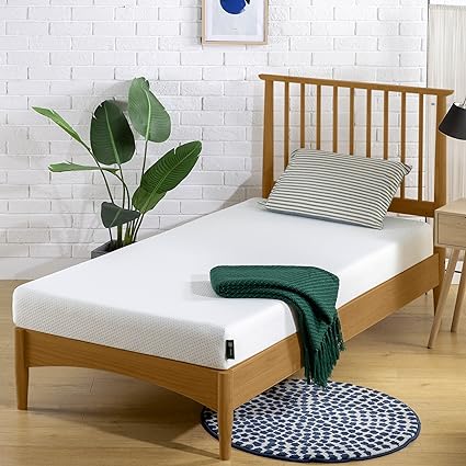 Photo 1 of ZINUS 5 Inch Memory Foam Mattress, Fiberglass Free, Bunk Bed, Trundle Bed, Day Bed Compatible, Narrow Twin, White