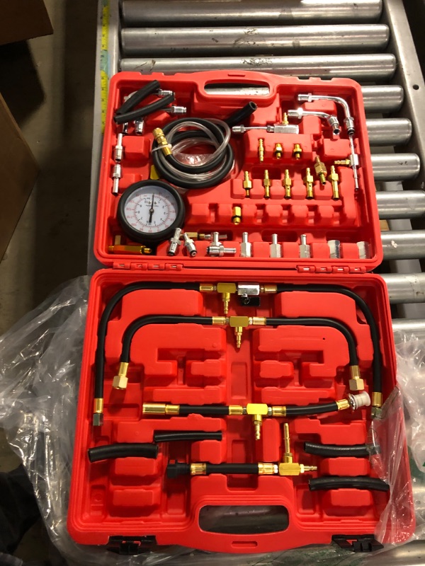 Photo 2 of DAYUAN Fuel Injection Pressure Tester Kit, 0-140 PSI Gauge Dual Dial for Accurate Reading