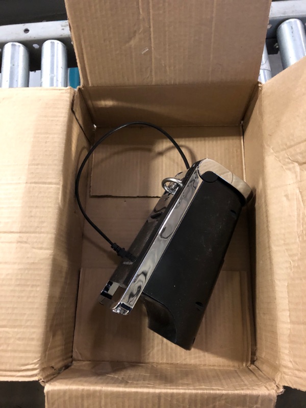 Photo 1 of Hamilton Beach (76606ZA) Smooth Touch Electric Automatic Can Opener with Easy Push Down Lever, Opens All Standard-Size and Pop-Top Cans, Extra Tall, Black and Chrome
